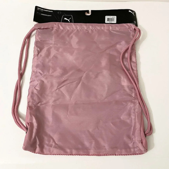 Puma Carrysack  18 x 14 Inch Large Cinch Sack Backpack Tote Bag Medium Pink - Picture 5 of 8
